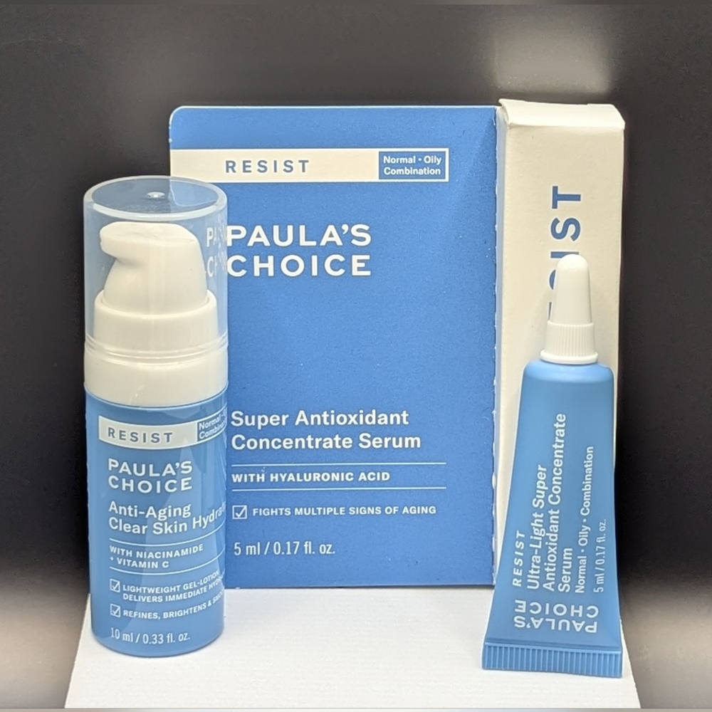 Paula's Choice Resist TS Anti Aging Hydrator Cream & Super Antioxidant Serum New